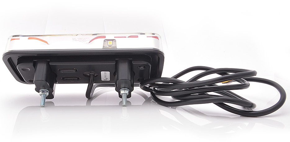 Lampa tylna zespolona diodowa W66P 6-funcyjna oświetlenie tablicy rejestracyjnej LED 12/24V prawa wodoodporna z przewodem 35525