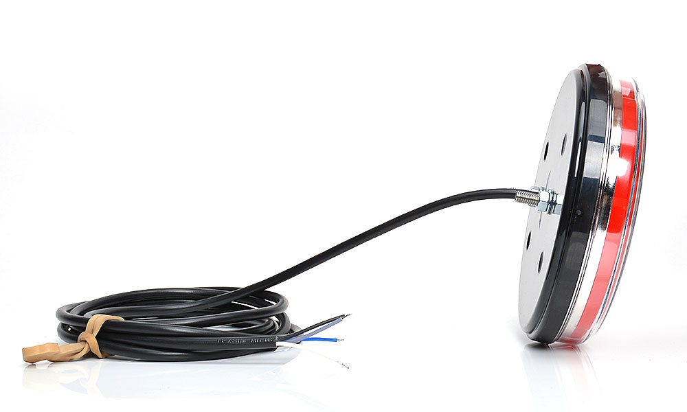 Lampa zespolona tylna okrągła W154 12V/24V wodoodporna IP68 LED neon z przewodem 35539