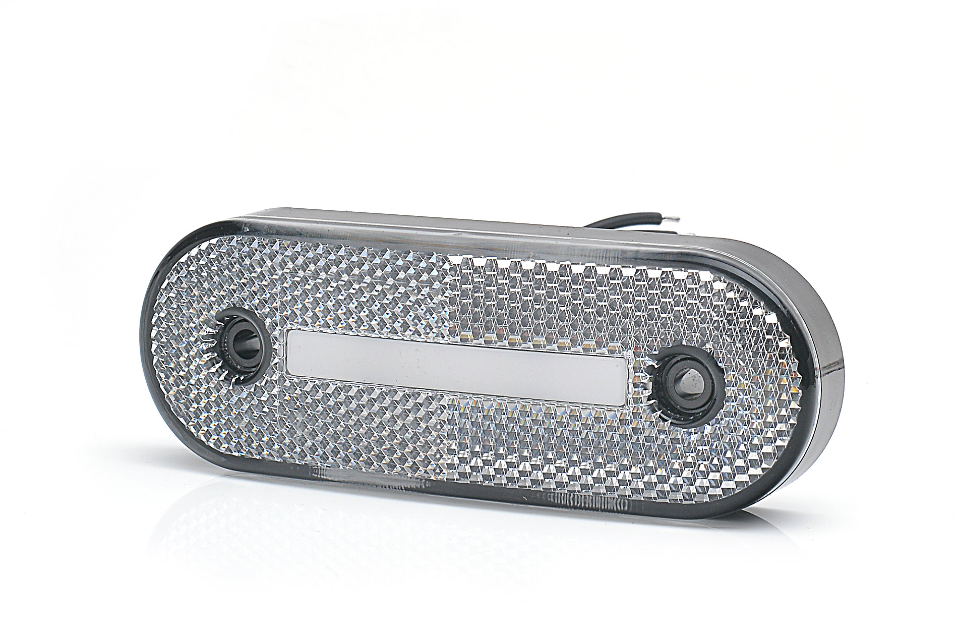 Lampa obrysowa pozycyjna przednia W174 12V/24V wodoodporna IP68 LED biała neon z przewodem 35554