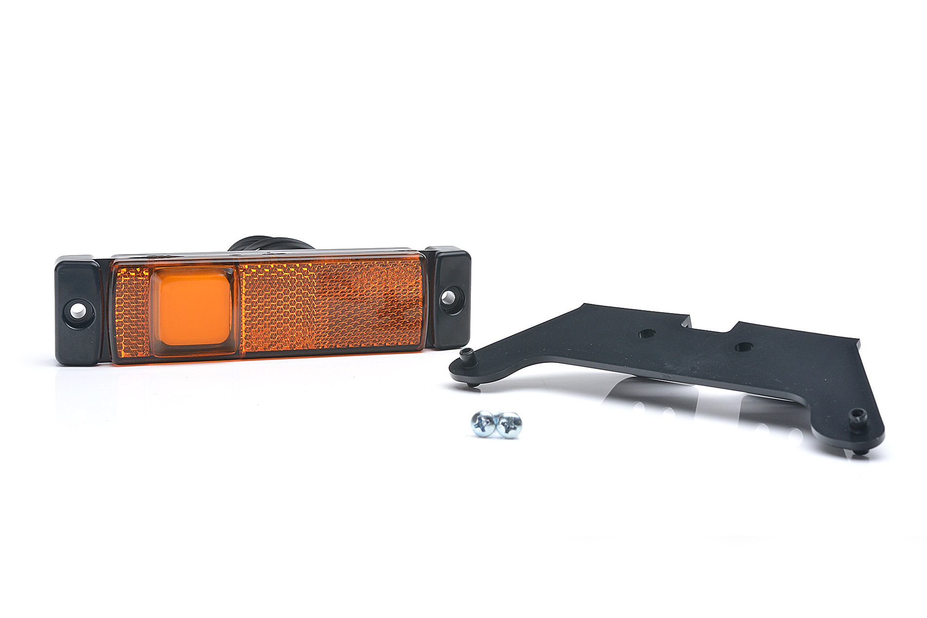 Lampa zespolona pozycyjna obrysowa boczna W45N 1 LED 12V/24V wodoodporna IP68 LED pomarańczowa z przewodem 35556