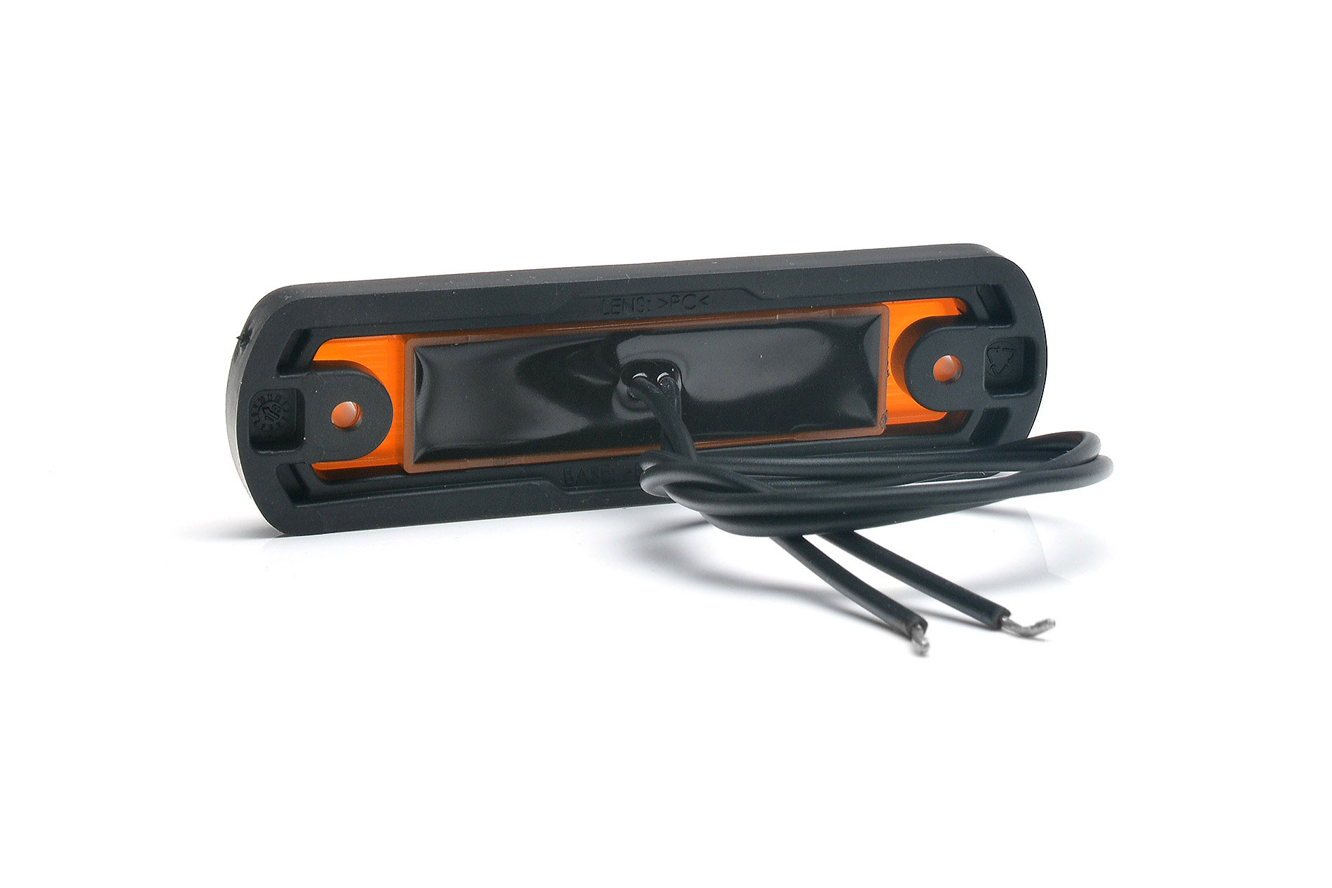 Lampa obrysowa pozycyjna boczna W189N LED 12V/24V wodoodporna IP66/68 neon pomarańczowa 35570