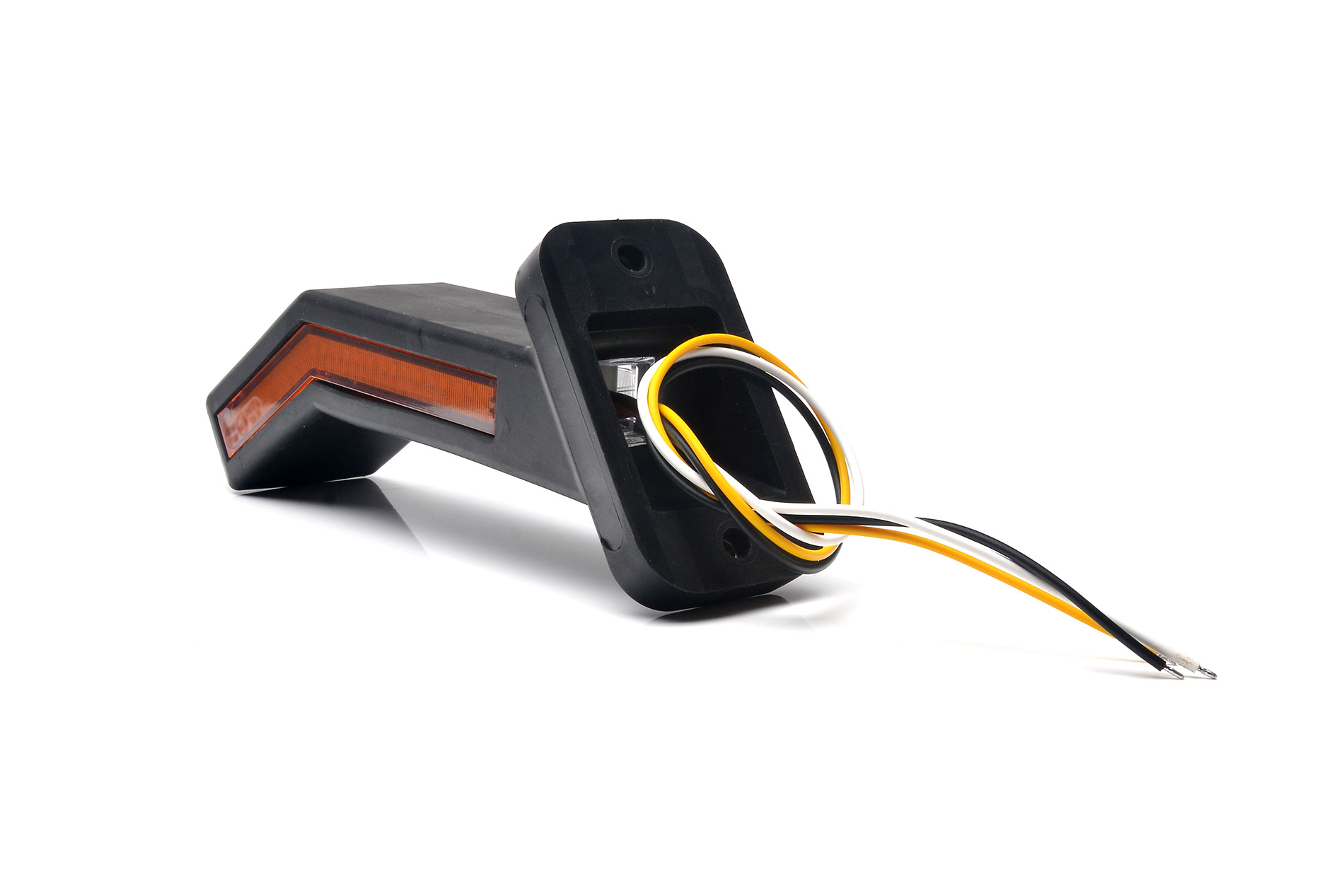 Lampa zespolona obrysowa kątowa trójstronna W168.7DD przednio-tylno-boczna LED 12V/24V wodoodporna IP66/68 neon lewa 35571