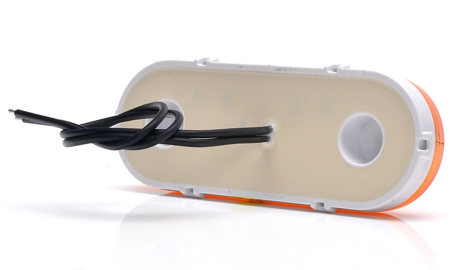 Lampa obrysowa pozycyjna boczna elipsa W198 12V/24V LED wodoodporna IP66/68 pomarańczowa neon 35581
