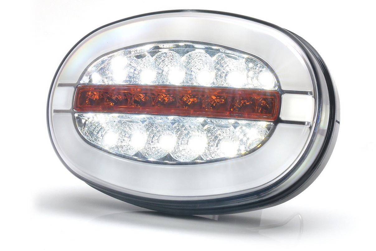 Lampa zespolona przednia elipsa W206 uniwersalna prawa-lewa LED 12V/24V wodoodporna IP66/68 neon 36552