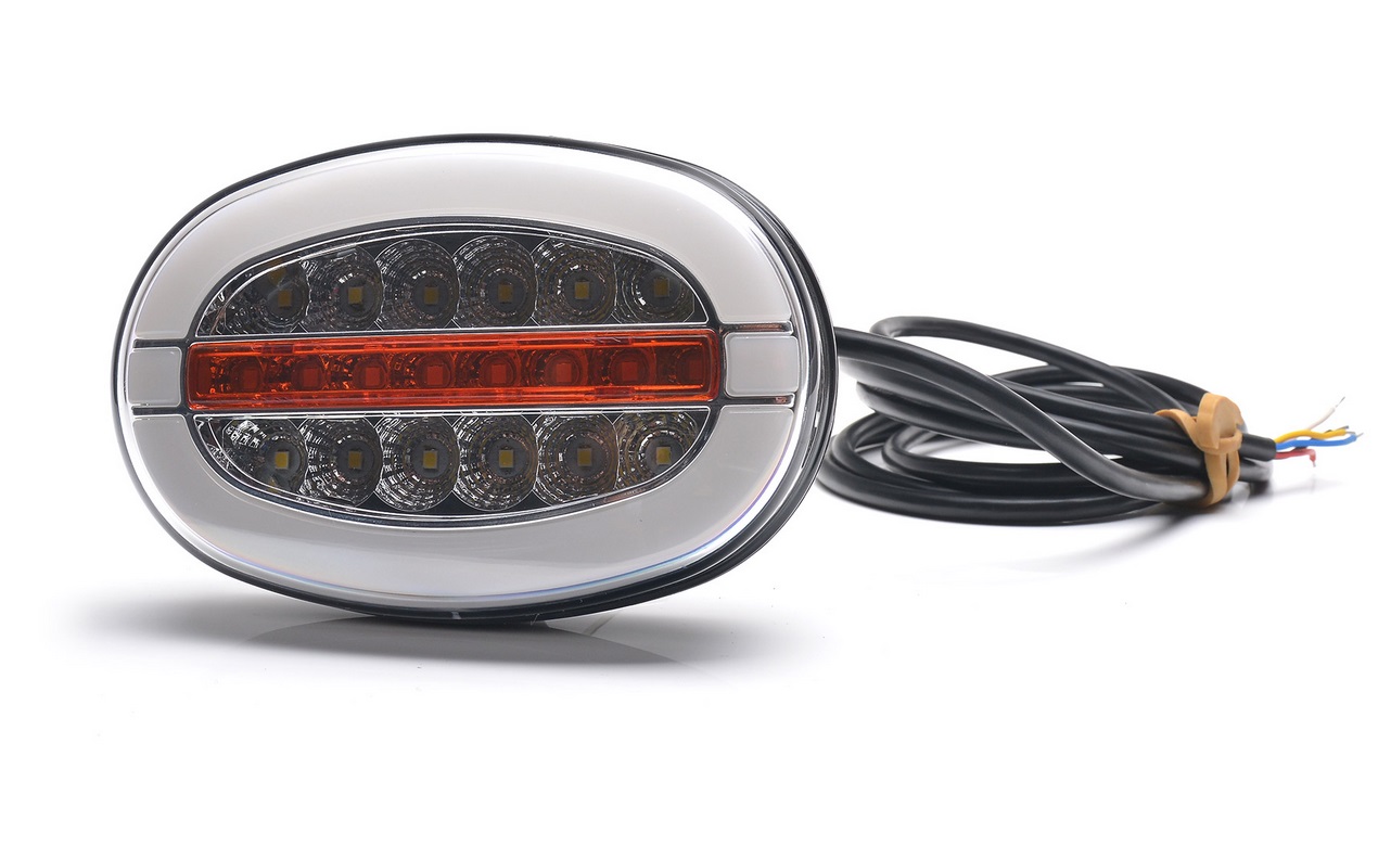 Lampa zespolona przednia elipsa W206 uniwersalna prawa-lewa LED 12V/24V wodoodporna IP66/68 neon 36552
