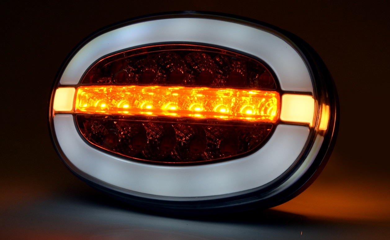 Lampa zespolona przednia elipsa W206 uniwersalna prawa-lewa LED 12V/24V wodoodporna IP66/68 neon 36552