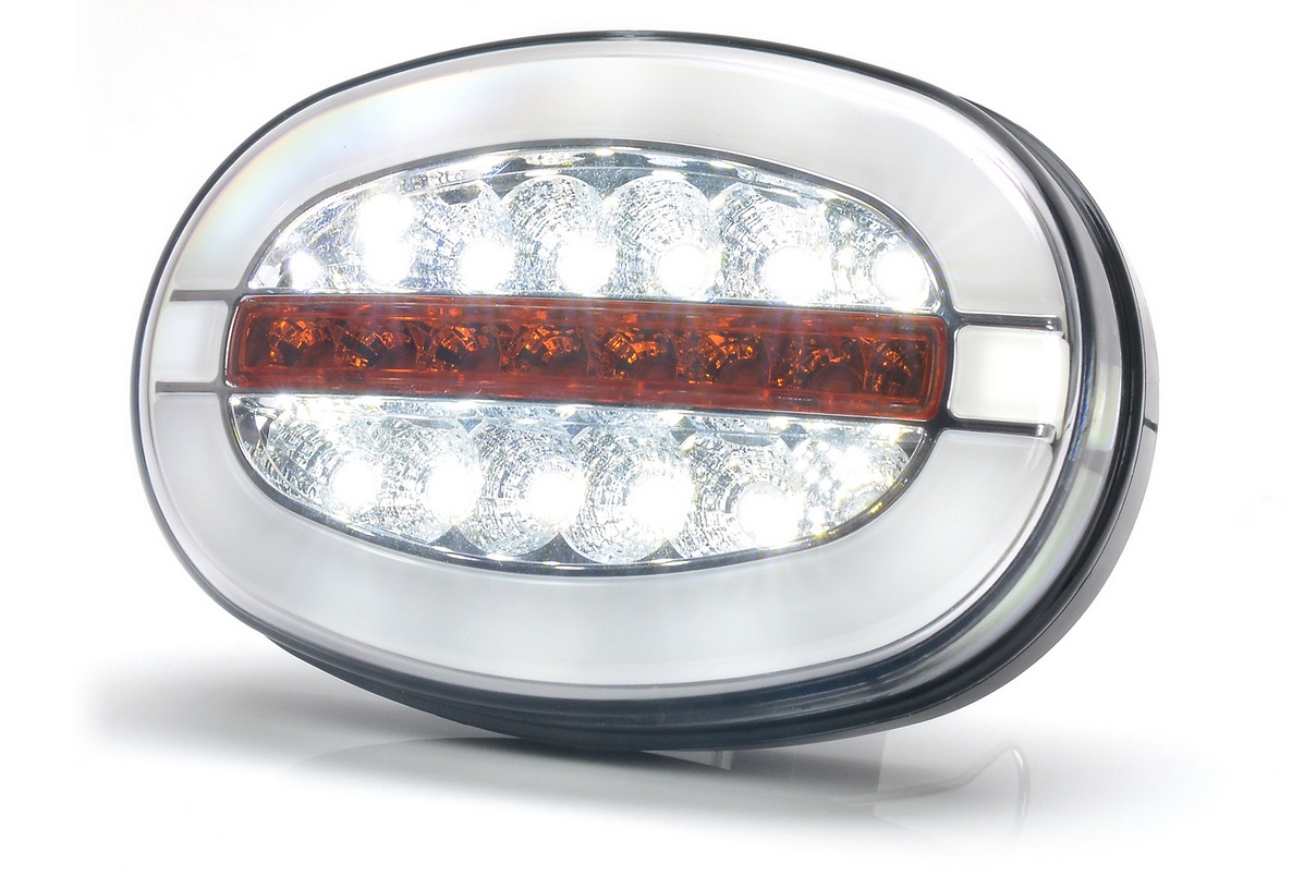 Lampa zespolona przednia elipsa W206 uniwersalna prawa-lewa LED 12V/24V wodoodporna IP66/68 neon 36554