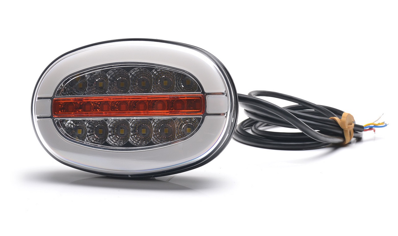 Lampa zespolona przednia elipsa W206 uniwersalna prawa-lewa LED 12V/24V wodoodporna IP66/68 neon 36554