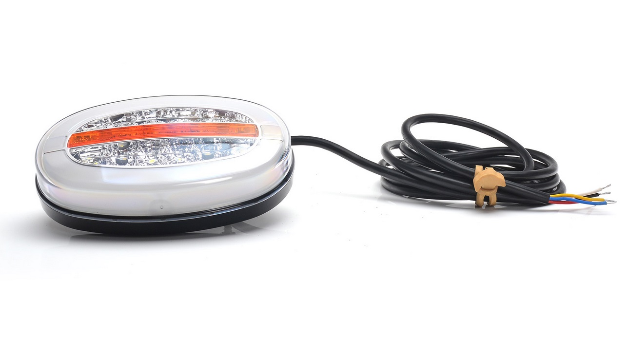 Lampa zespolona przednia elipsa W206 uniwersalna prawa-lewa LED 12V/24V wodoodporna IP66/68 neon 36554
