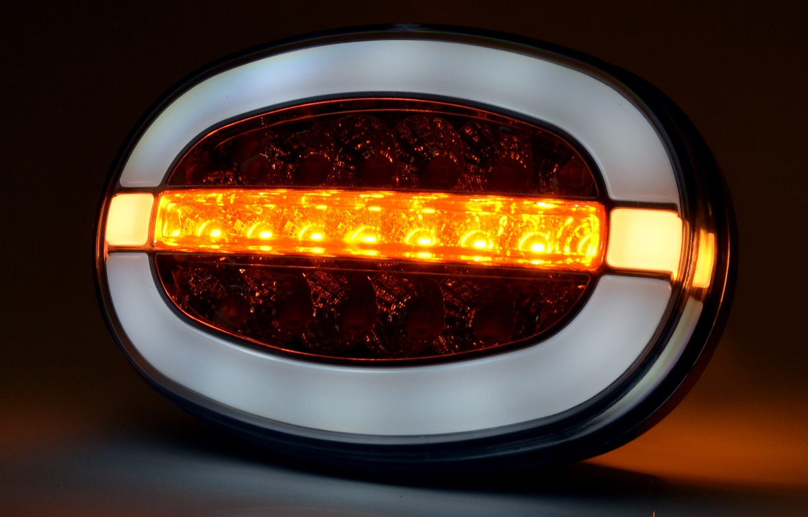 Lampa zespolona przednia elipsa W206 uniwersalna prawa-lewa LED 12V/24V wodoodporna IP66/68 neon 36554