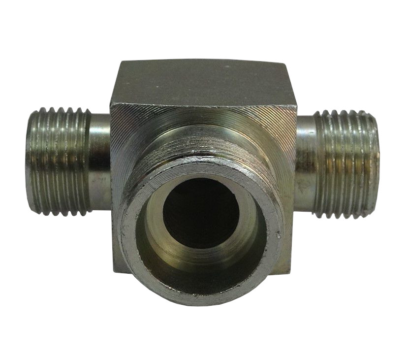 Złącze hydrauliczne trójnik M18x1,5 - M24x1,5 - M18x1,5 12L/16S/12L 38156