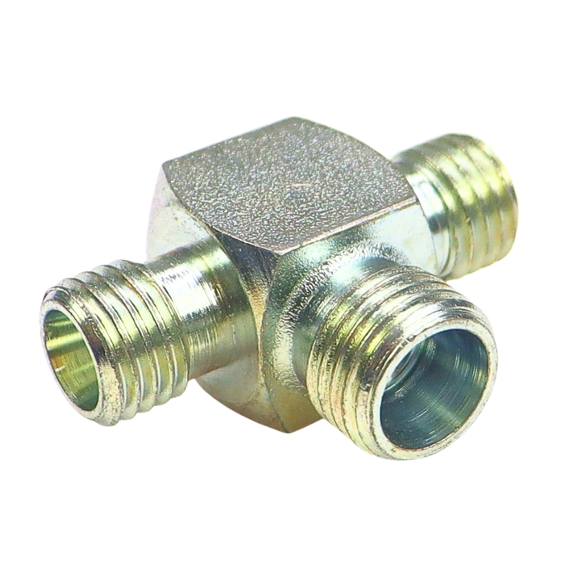 Złącze hydrauliczne trójnik M12 - M14 - M12 6L/8L/6L 38278
