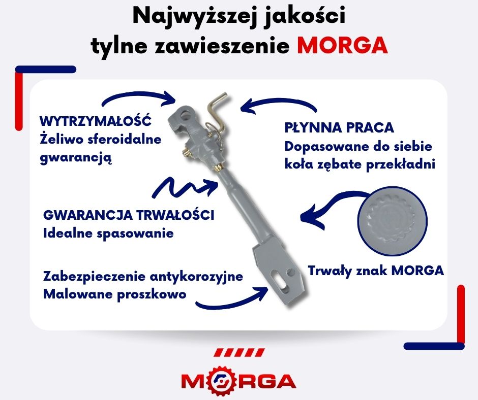Wieszak prawy z korbą kompletny do Ursus C-360 3766