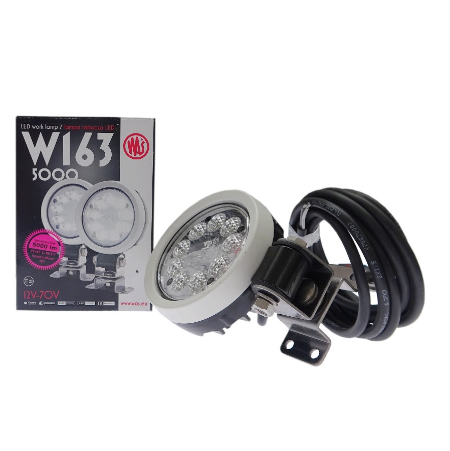 Lampa robocza 5000L rozproszone światło W163 12/70V aluminiowa wodoodporna IP68 9 - LED układ antyzakłuceniowy 40431