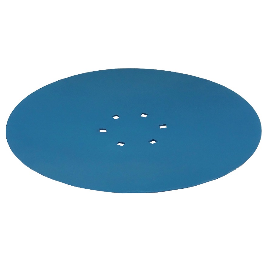 Talerz gładki FI 460 mm, grubość 4 mm, mocowanie piasta AP21, 6 otworów, rozstaw śrub mocujących 120 mm, stal borowa MORGA 40660