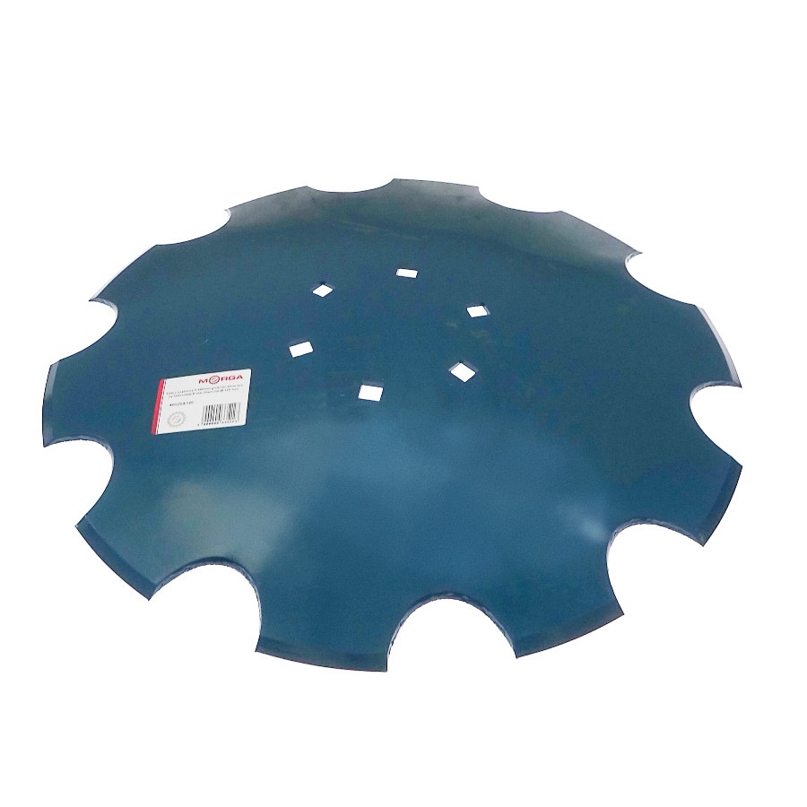 Talerz uzębiony FI 460mm grubość 4mm brony talerzowej mocowanie piasta AP21 6 otworów rozstaw śrub mocujących 120mm stal borowa MORGA 40663