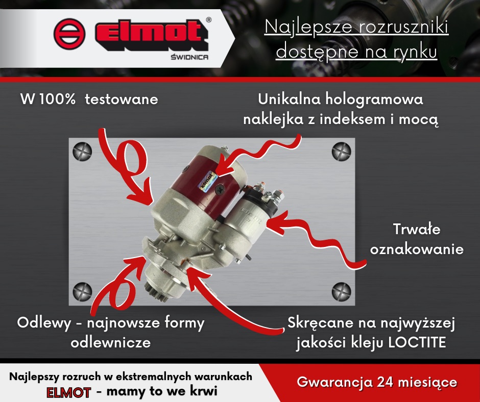 Rozrusznik z reduktorem typu Magneton do New Holland 9142680 ELMOT 41631