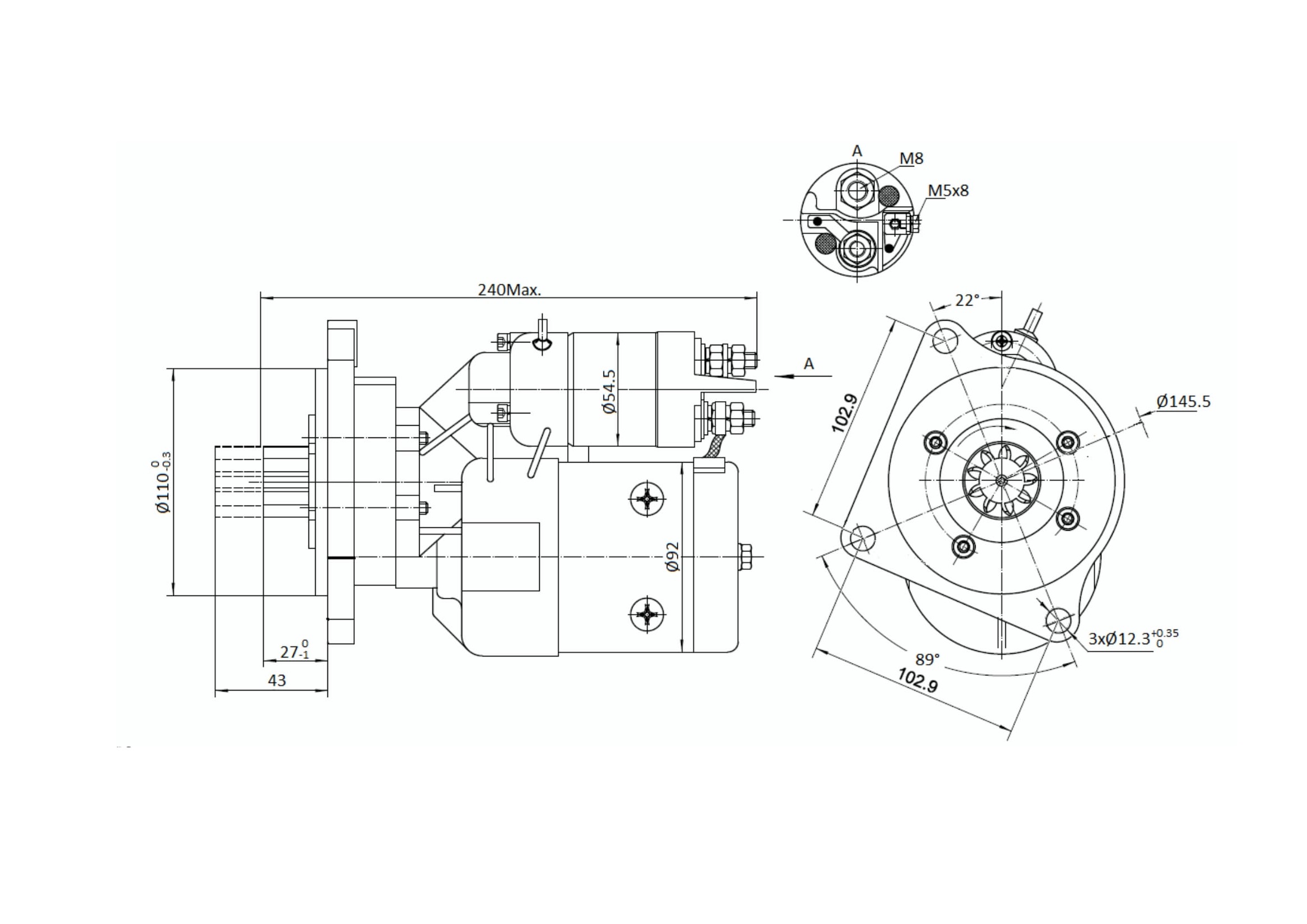 Rozrusznik z reduktorem typu Magneton do New Holland 9142680 ELMOT 41631