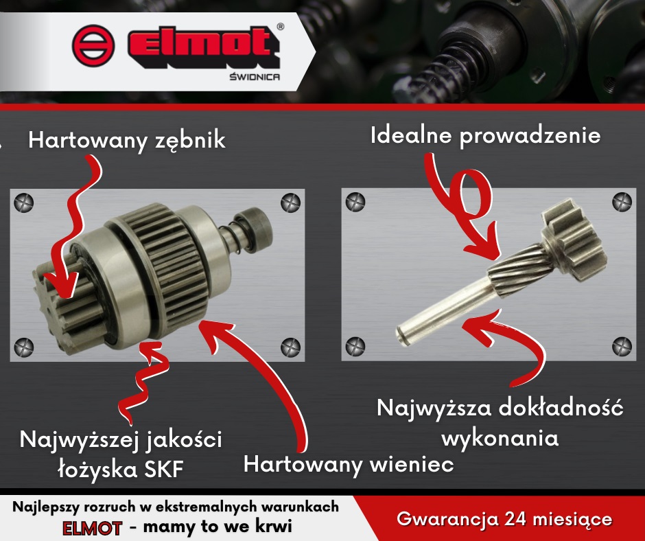 Zespół sprzęgający rozrusznika John Deere typu Magneton 9142740 Premium SKF ELMOT 41758