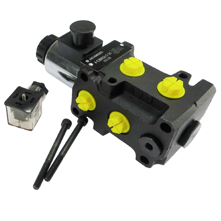 Dzielnik zawór elektrozawór kierunkowy elektromagnetyczny E38DVS6/2 G3/8" 50L (24V DC) ARCHIMEDES 41815