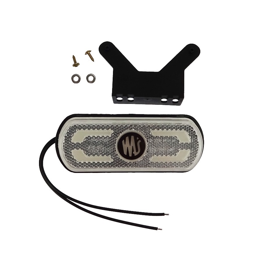 Lampa zespolona obrysowa pozycyjna i kierunku jazdy W240 12V/24V LED z funkcją rzucania światła na podłoże obrys pojazdu wodoodporna przednia biała 42160