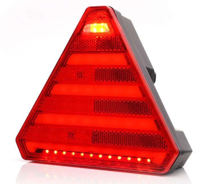 Lampa zespolona tylna 7-funkcyjna lewa W245 12V/24V LED wodoodporna z oświetleniem tablicy rejestracyjnej z przewodem neon 42398