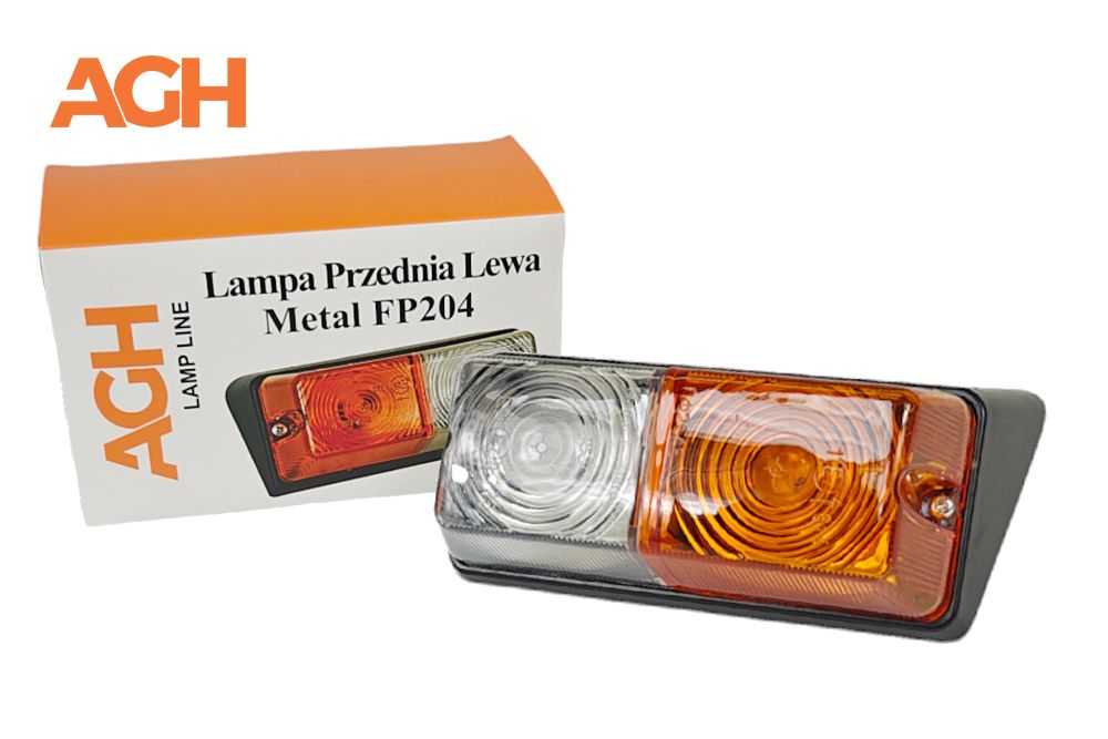 LAMPA BOCZNA LEWA FP204 METALOWA Z ŻARÓWKĄ 20008
