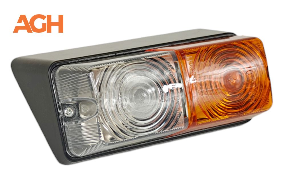 LAMPA BOCZNA LEWA FP204 METALOWA Z ŻARÓWKĄ 20008