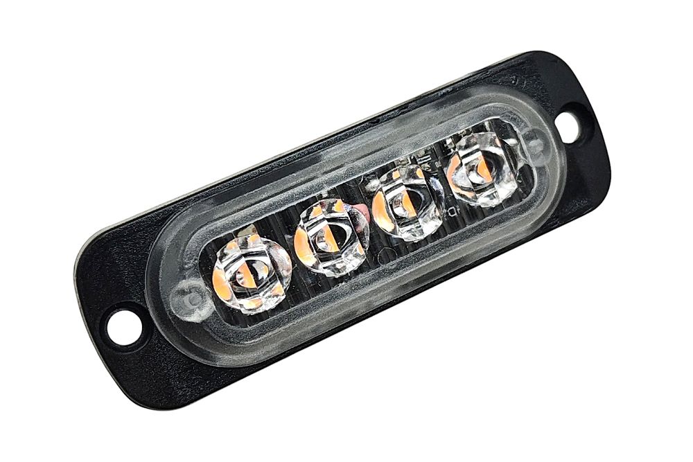 LAMPA OSTRZEGAWCZA 4 LED STROBOSKOPOWA 12V-24V