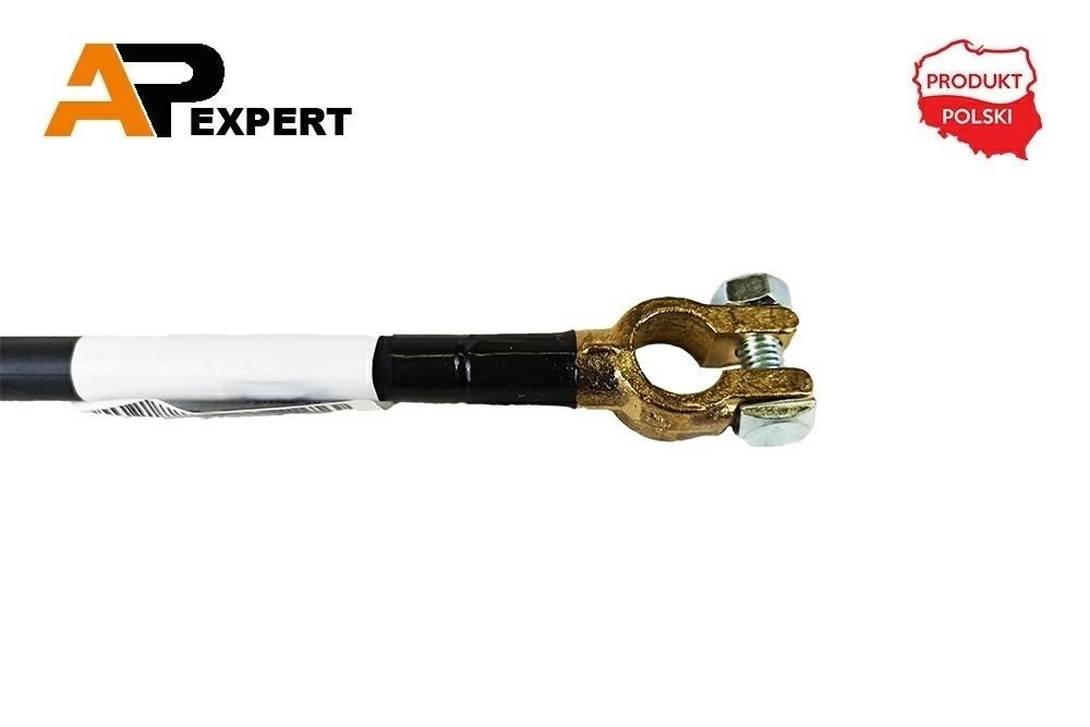 Przewód elektryczny minusowy 50cm klema/oczko M10 25mm2 KLEMA/OCZKO M10 50