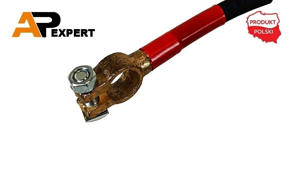 Przewód elektryczny plusowy 100cm klema/oczko M10 25mm2 KLEMA/OCZKO M10 100C