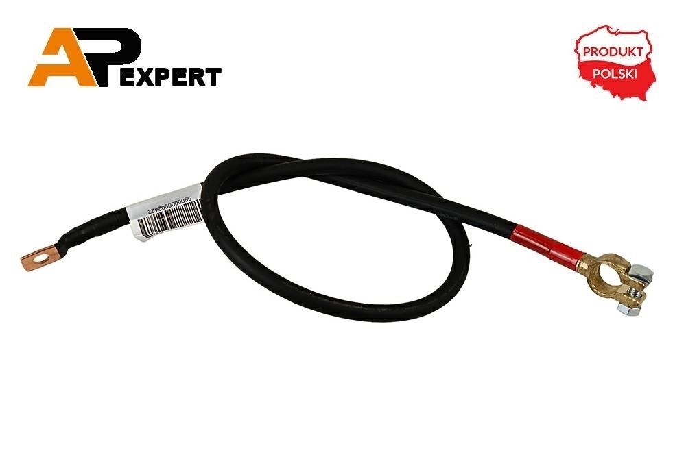 Przewód elektryczny plusowy 80cm klema/oczko M10 25mm2 KLEMA/OCZKO M10 80CM