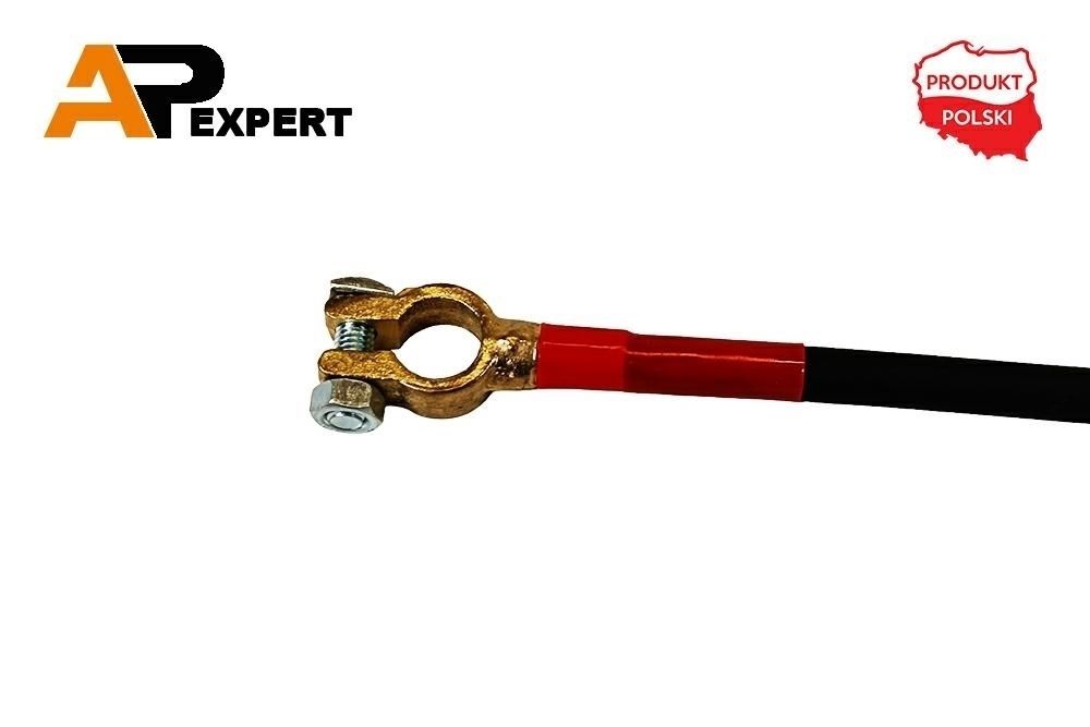 Przewód elektryczny plusowy 50cm klema/oczko M10 25mm2 KLEMA/OCZKO M10 50C