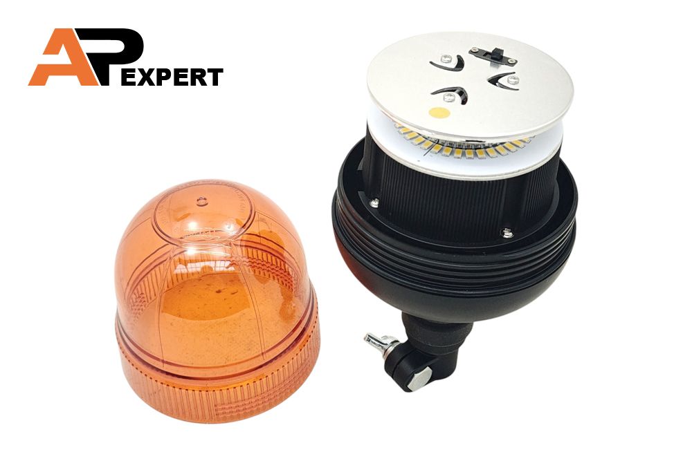 KOGUT LED LAMPA OSTRZEGAWCZA BŁYSKOWA 12-24V UCHWYT MIĘKKI