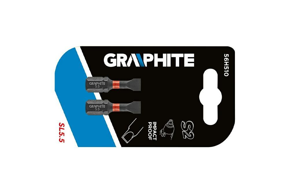Bity udarowe SL5.5 x 25 mm 2 szt. GRAPHITE 56H510