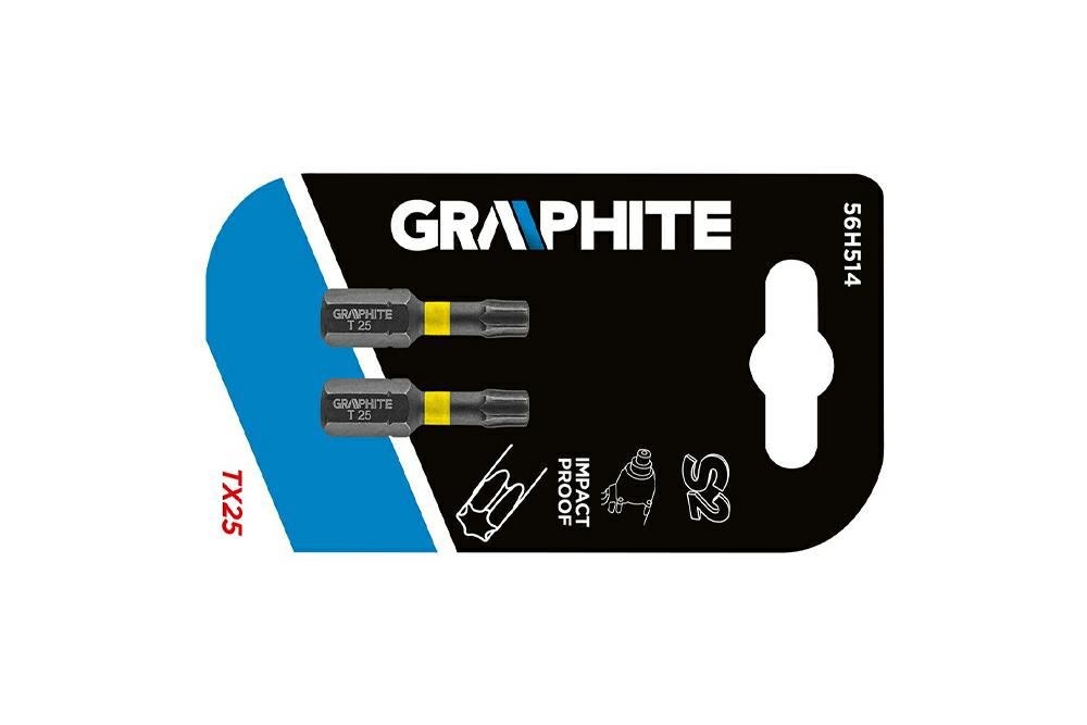 Bity udarowe TX25 x 25mm 2szt Graphite 56H514