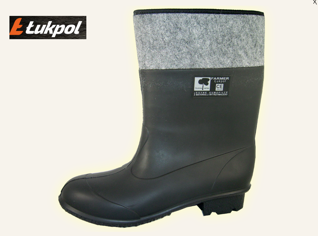 Buty gumowe z filcem Łukpol rozmiar 46 F900/46