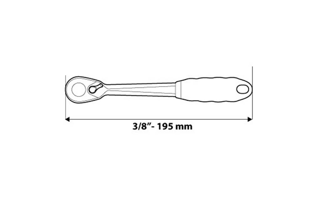 Grzechotka 3/8" 195mm 08-507