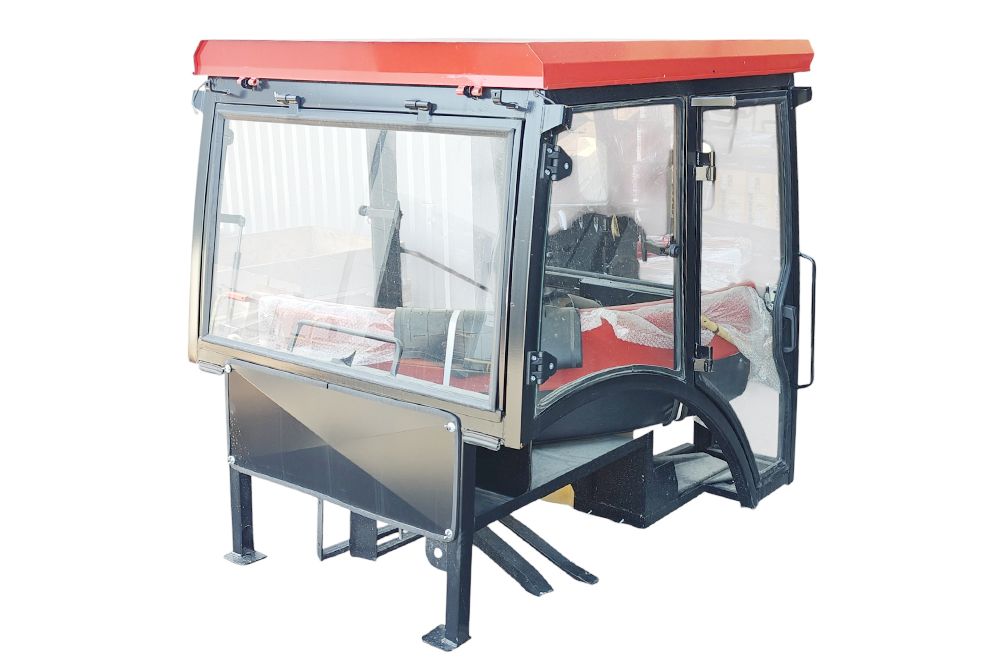 Kabina MTZ-80 Polska uchylne szyby Lux czerwona 806700010PL-LUXCZER