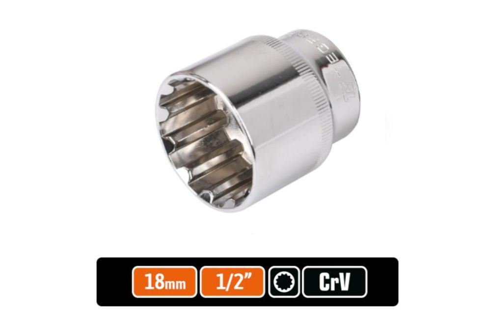 Klucz nasadowy dwunastokątny 1/2'' 18mm Teger T-W-KND111