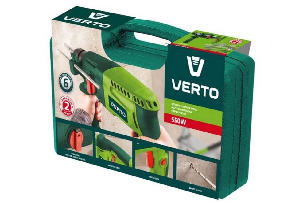 Młotowiertarka VERTO SDS+ 550W walizka VERTO 50G365