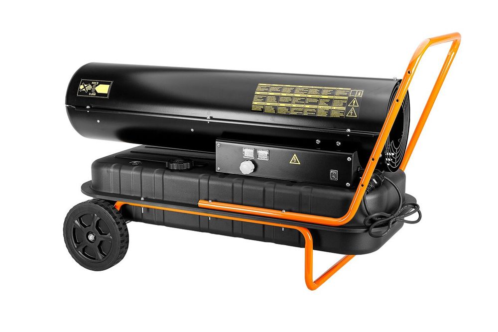 NAGRZEWNICA OLEJOWA 50KW ZBIORNIK 50L KÓŁKA