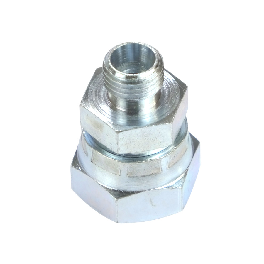 Złącze hydrauliczne proste AB M22x1,5 - M14x1,5 15L/8L stożek starego typu bez oringu 38163