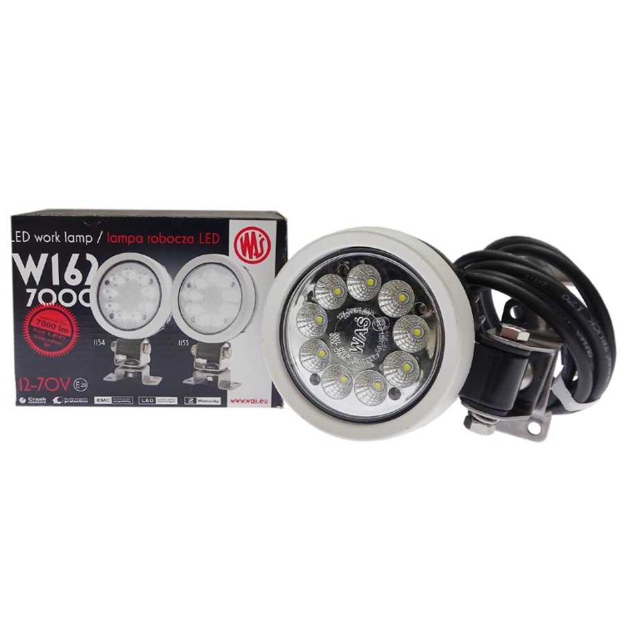 Lampa robocza 7000L rozproszone światło W162 12/70V aluminiowa wodoodporna IP68 9 - LED układ antyzakłócenia 40430