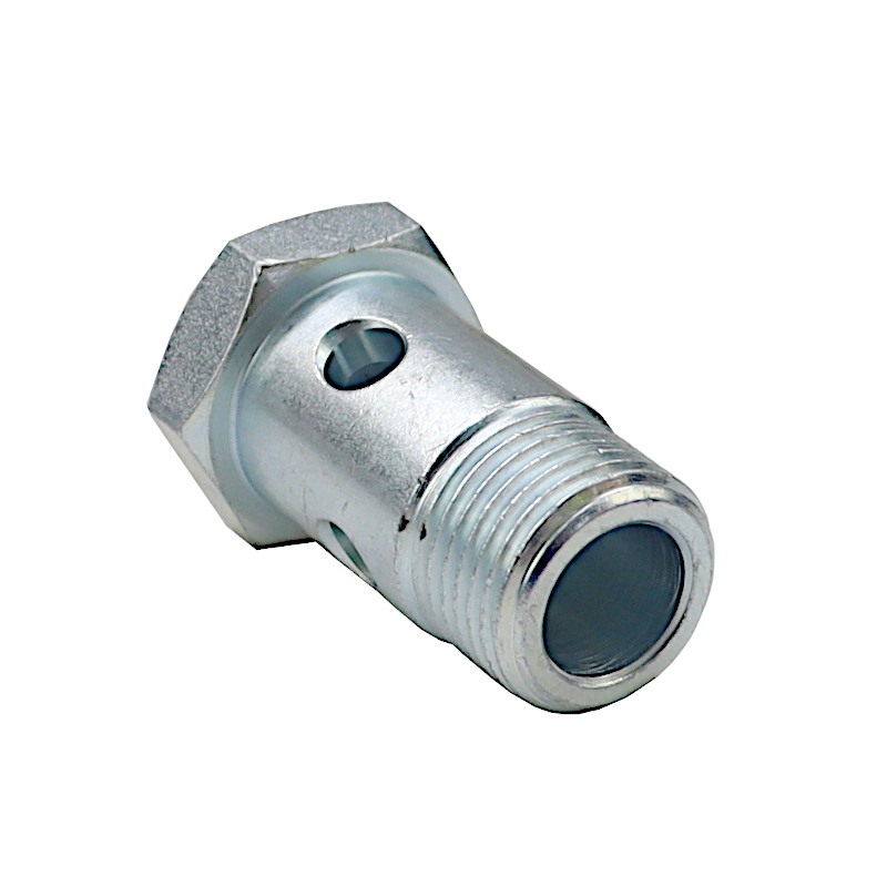 Śruba przelewowa calowa 1/2" L-47mm 4 otwory do układu wspomagania 45872