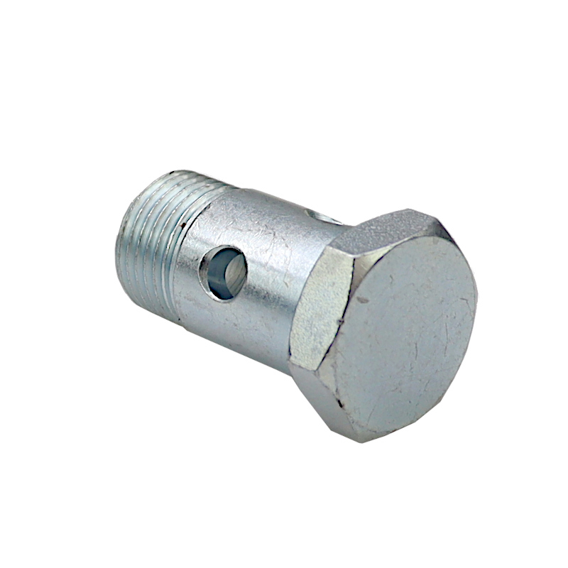 Śruba przelewowa calowa 1/2" L-47mm 4 otwory do układu wspomagania 45872