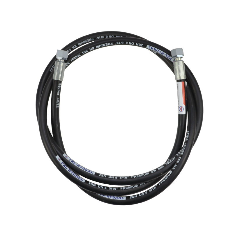 Przewód wąż hydrauliczny 350 bar gwint M16x1,5 proste L-2500mm DN08-2SN PZL HYDRAL 46190