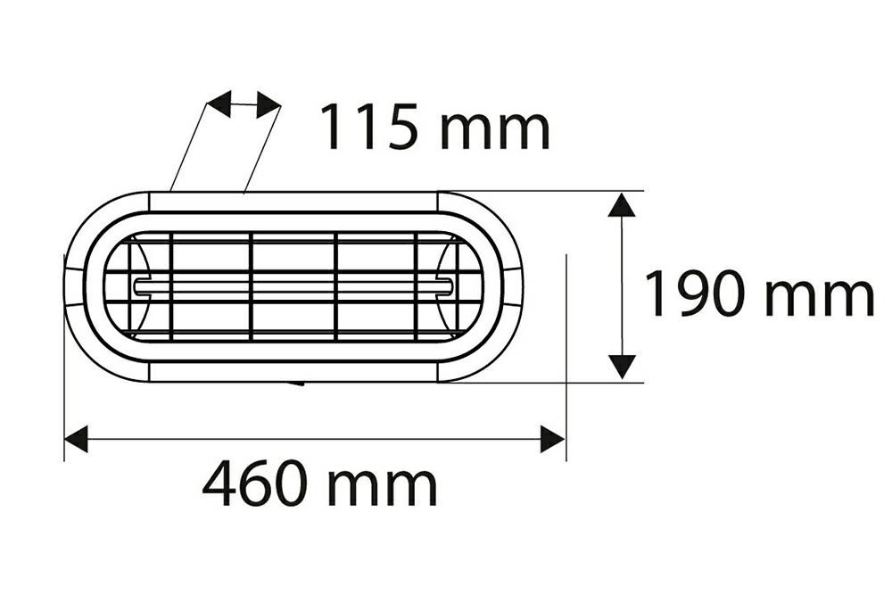 PROMIENNIK 2000W IP65 ELEMENT GRZEJNY LOW GLARE AMBER LAMP