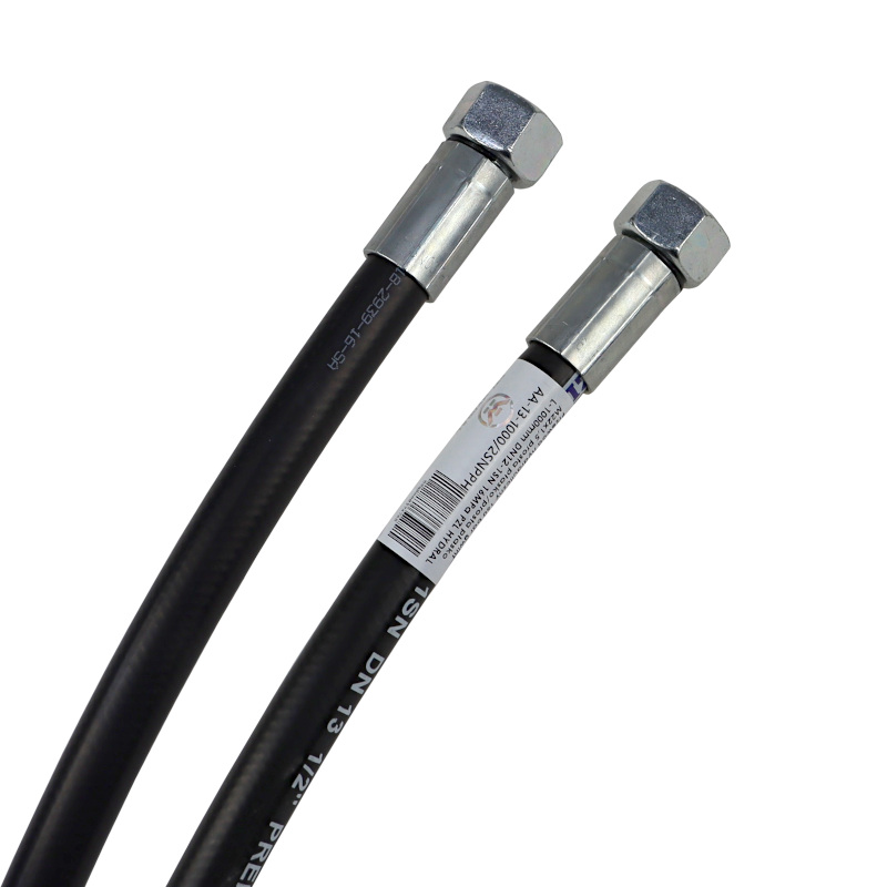 Przewód wąż hydrauliczny 160 bar gwint M22x1,5 prosta płasko/prosta płasko L-1000mm DN12-1SN 16MPa PZL HYDRAL 46235