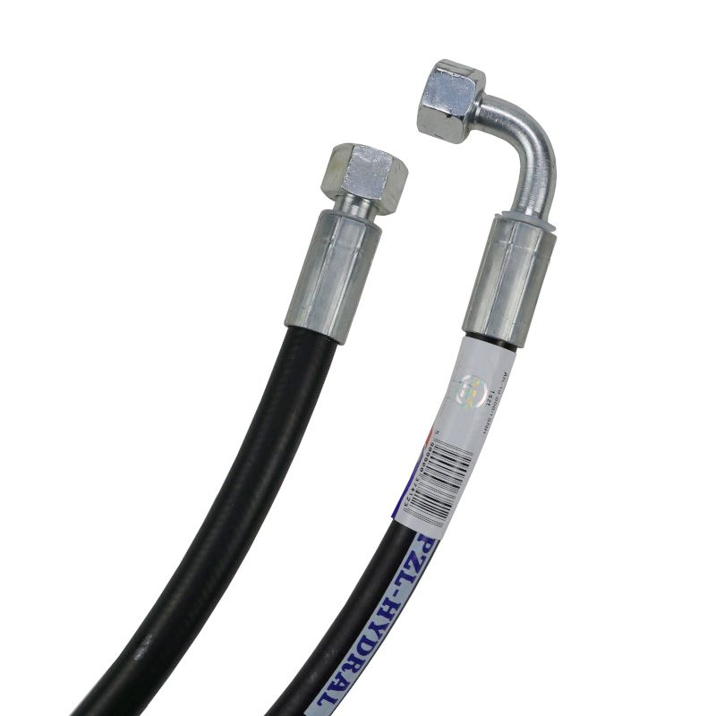 Przewód wąż hydrauliczny 180 bar gwint M18x1,5 prosta/90 stopni L-800mm DN10-1SN PZL HYDRAL 46306